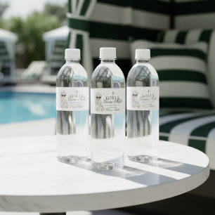 Étiquette Pour Bouteilles D'eau Ours en Spa pour Enterrement de Vie de Jeune Fille