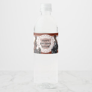 Étiquette Pour Bouteilles D'eau Panthère noire   Wakandan Warriers Birthday