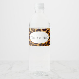 Étiquette Pour Bouteilles D'eau papier, poster de animal, léopard, guépard