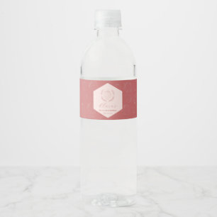 Étiquette Pour Bouteilles D'eau Pastel Pink Fraise Minimaliste Anniversaire