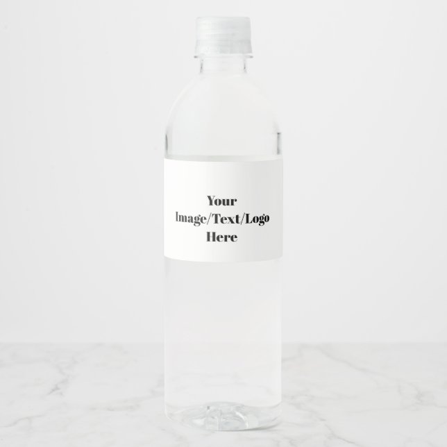 Étiquette Pour Bouteilles D'eau Personnalisez ou Customisez les Modèles vierges (Devant)