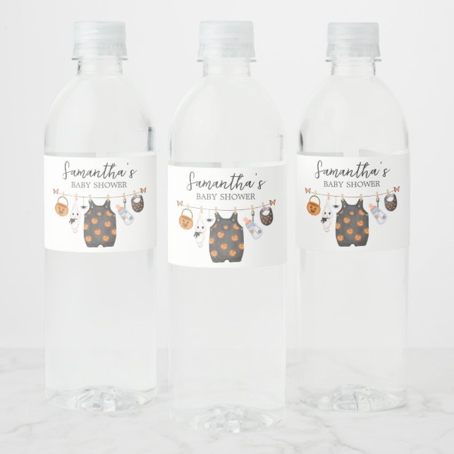 Étiquette Pour Bouteilles D'eau Petit Boo Citrouille Halloween Baby Bottle Étiquet (Bouteilles)