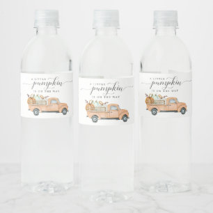 Étiquette Pour Bouteilles D'eau Petit Citrouille sur le chemin Bouteille d'eau Éti
