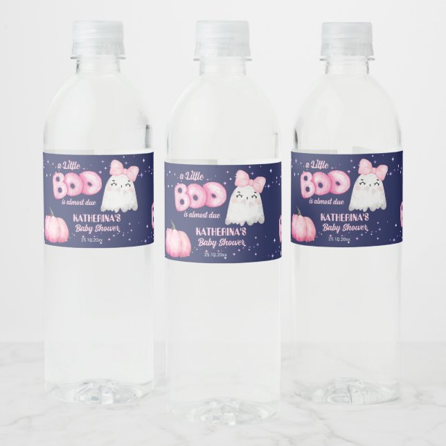 Étiquette Pour Bouteilles D'eau Petit garçon Halloween fantôme fille baby shower (Bouteilles)