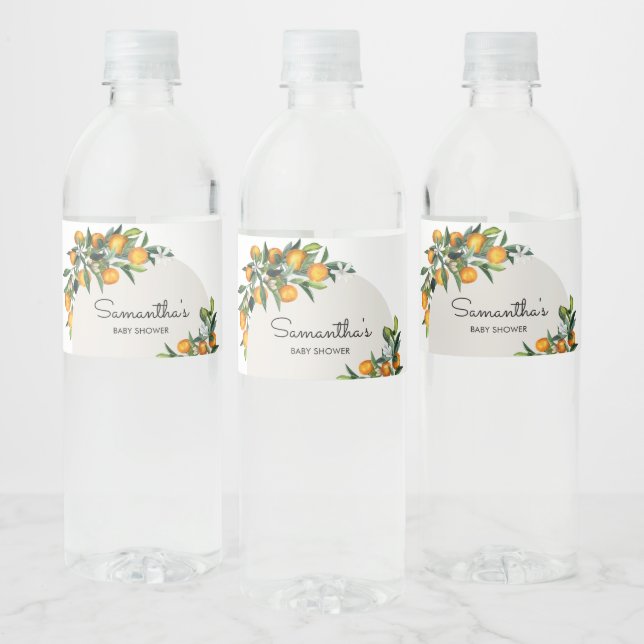 Étiquette Pour Bouteilles D'eau Petite Cutie Citrus Orange (Bouteilles)