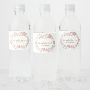 Étiquette Pour Bouteilles D'eau Petite Fête Bébé Bohème Fleur Sauvage