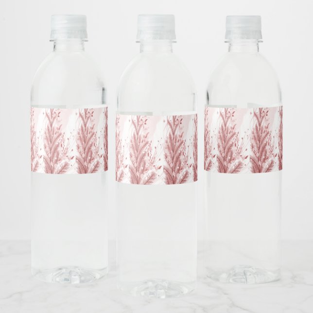 Étiquette Pour Bouteilles D'eau Pin de Noël Rouge Décoration Neige Belle (Bouteilles)