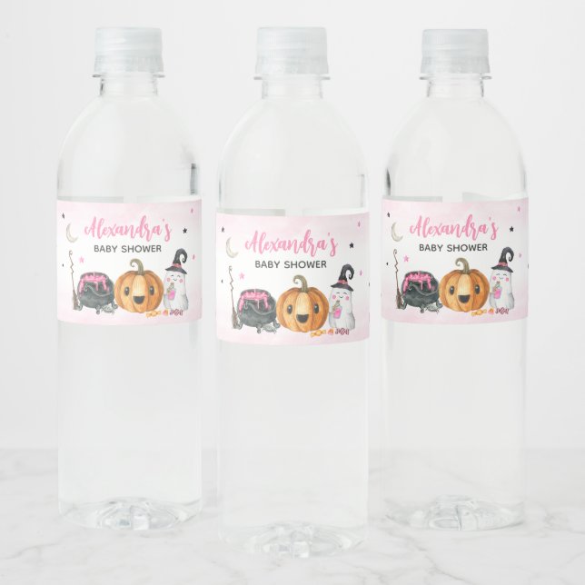 Étiquette Pour Bouteilles D'eau Pink A Little Boo Baby shower (Bouteilles)