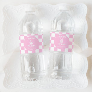 Étiquette Pour Bouteilles D'eau Pink Bad Two The Bone Skeleton 2e fête d'anniversa