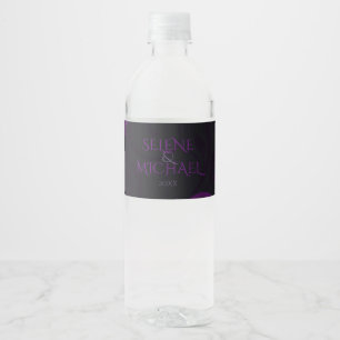Étiquette Pour Bouteilles D'eau Plum gothique, Orné