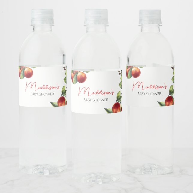 Étiquette Pour Bouteilles D'eau Pomme de notre Baby shower oculaire (Bouteilles)