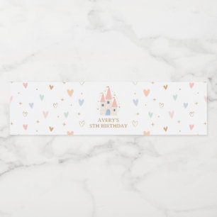 Étiquette Pour Bouteilles D'eau Princesse Fille Fête d'anniversaire