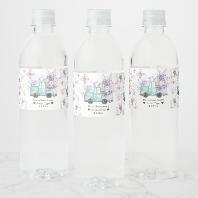 Étiquette Pour Bouteilles D'eau Printemps Anniversaire Personnalisé (Bouteilles)