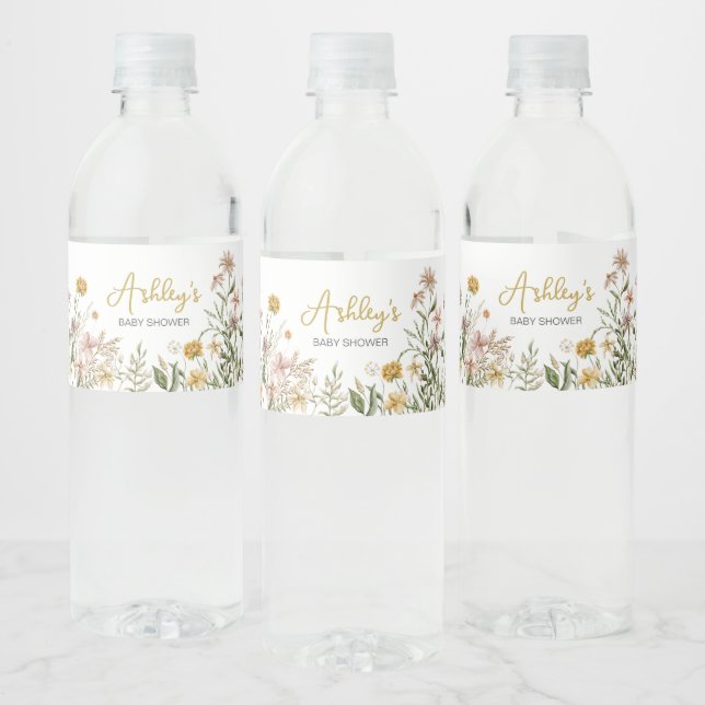 Étiquette Pour Bouteilles D'eau Printemps Fleur sauvage Baby Bloom (Bouteilles)
