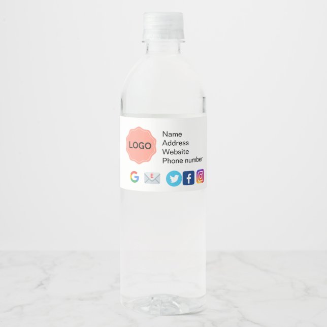 Étiquette Pour Bouteilles D'eau Produit promotionnel pour l'entreprise (Devant)