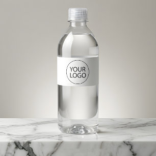 Étiquette Pour Bouteilles D'eau Professionnel Entreprise Logo Personnalisé Blanc