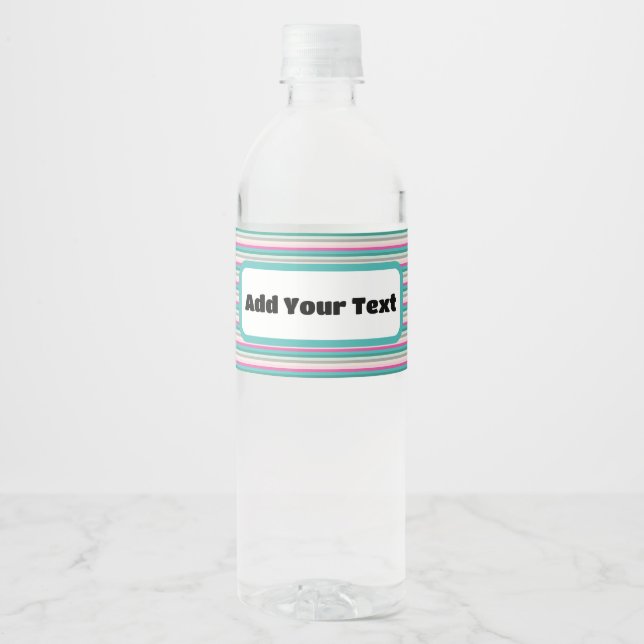 Étiquette Pour Bouteilles D'eau Promotions/Événement Bleu (Devant)