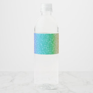 Étiquette Pour Bouteilles D'eau Rainbow Parties scintillant Sparkle Glam fête d'an