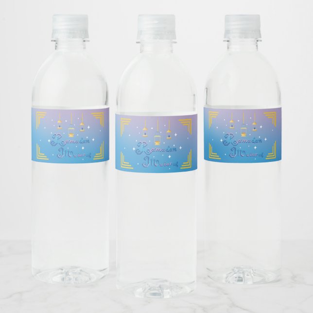 Étiquette Pour Bouteilles D'eau Ramadan Moubarak (Bouteilles)