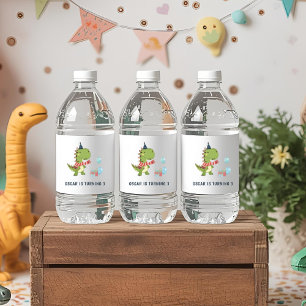 Étiquette Pour Bouteilles D'eau RAWR-Certains Dinosaures Anniversaire hivernal
