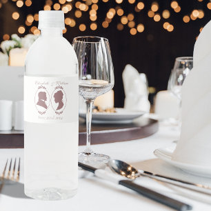 Étiquette Pour Bouteilles D'eau Régence des camées roses