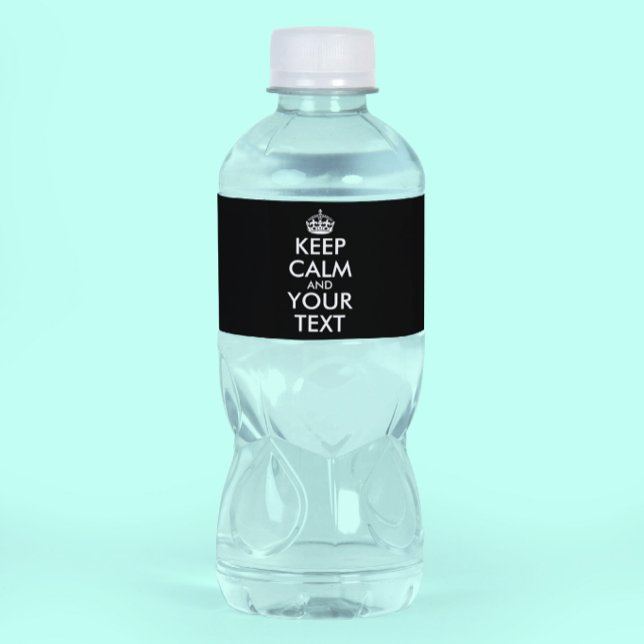 Étiquette Pour Bouteilles D'eau Restez calme et continuez - Créez votre propre (Créateur téléchargé)