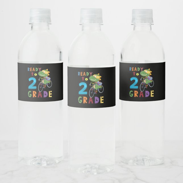 Étiquette Pour Bouteilles D'eau Retour À L'École, 2Ème Année (Bouteilles)