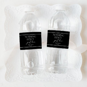 Étiquette Pour Bouteilles D'eau Rien de Fantaisie Juste un Mariage Minimaliste et