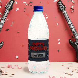 Étiquette Pour Bouteilles D'eau Rock Star - Rock and Roll Birthday Bottle Étiquett