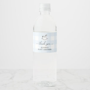 Étiquette Pour Bouteilles D'eau Rocking Horse Blue En vichy Favoriser la bouteille
