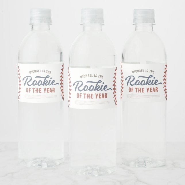 Étiquette Pour Bouteilles D'eau Rookie de l'année Baseball fête d'anniversaire (Bouteilles)