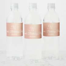 Rose Gold Foil Monogram Mariage Anniversaire Cadea