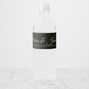 Étiquette Pour Bouteilles D'eau Rouge Bourgogne Rose Humeur Noir Or Sombre Romance