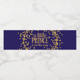 Étiquette Pour Bouteilles D'eau Royal Blue Prince Baby shower bouteille d'eau Étiq