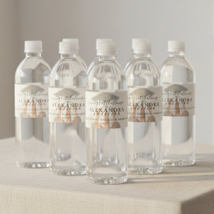 Étiquette Pour Bouteilles D'eau Ruban de remise des diplômes de calligraphie fanta