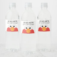 Étiquette Pour Bouteilles D'eau Rue Sésame   Elmo Birthday Chalkboard