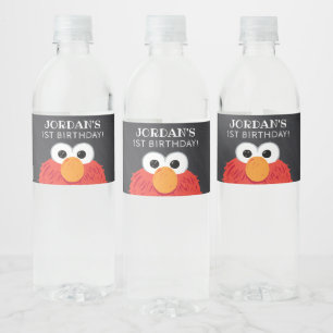 Étiquette Pour Bouteilles D'eau Rue Sésame   Elmo Birthday Chalkboard