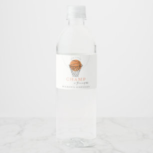 Étiquette Pour Bouteilles D'eau Rust Notre Petit Champ Basketball N'Importe Quel Â