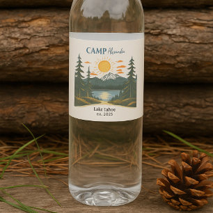 Étiquette Pour Bouteilles D'eau Rustic Camp Weekend Retraite Bachelorette