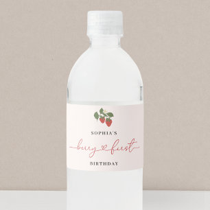 Étiquette Pour Bouteilles D'eau Rustic Elegant Girl's Berry Premier anniversaire