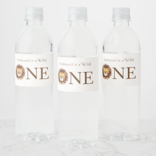 Étiquette Pour Bouteilles D'eau Safari wild one premier anniversaire
