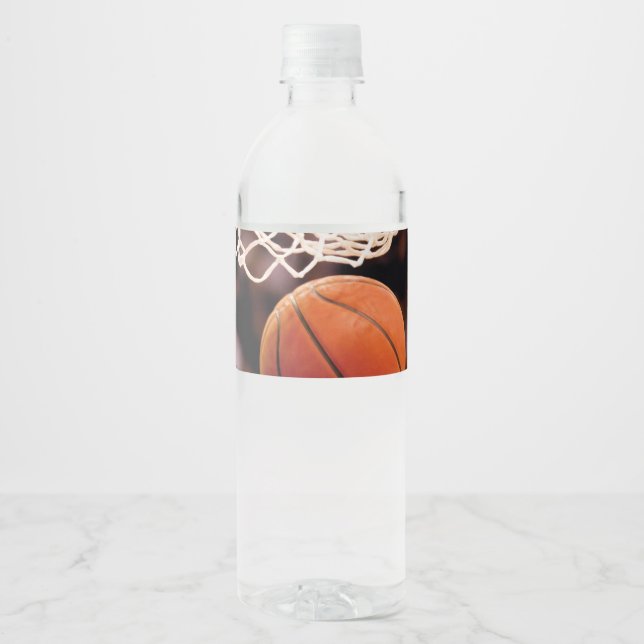 Étiquette Pour Bouteilles D'eau Scoring de basket-ball (Devant)