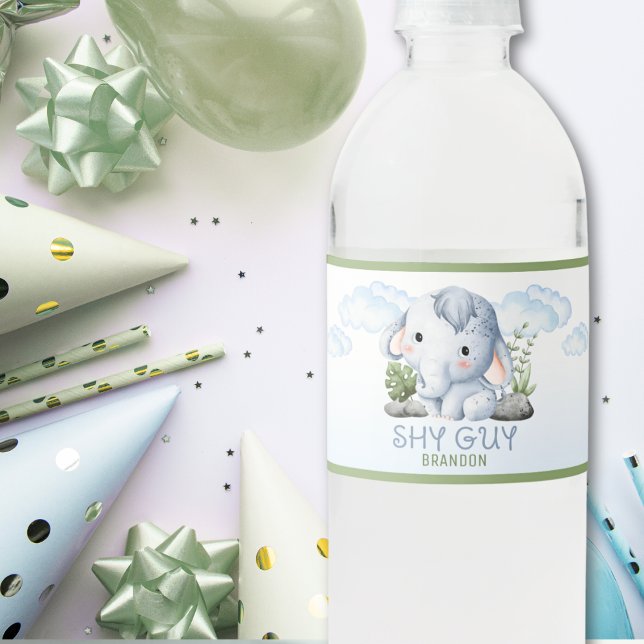 Étiquette Pour Bouteilles D'eau Shy Guy Water Bottle Labels (Créateur téléchargé)