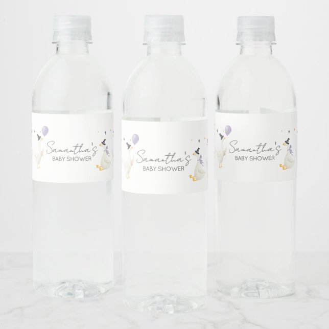 Étiquette Pour Bouteilles D'eau Silly Goose Baby Shower (Bouteilles)