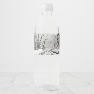 Étiquette Pour Bouteilles D'eau Snow Urban Christmas à Brooklyn