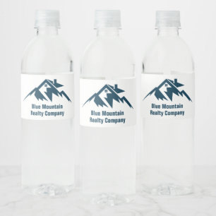 Étiquette Pour Bouteilles D'eau Société immobilière Mountain Marketing personnalis