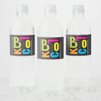 Étiquette Pour Bouteilles D'eau Soirée de quartier | Typographie Rétro