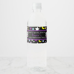 Étiquette Pour Bouteilles D'eau Soirée d'Halloween de la mignonne fille maman