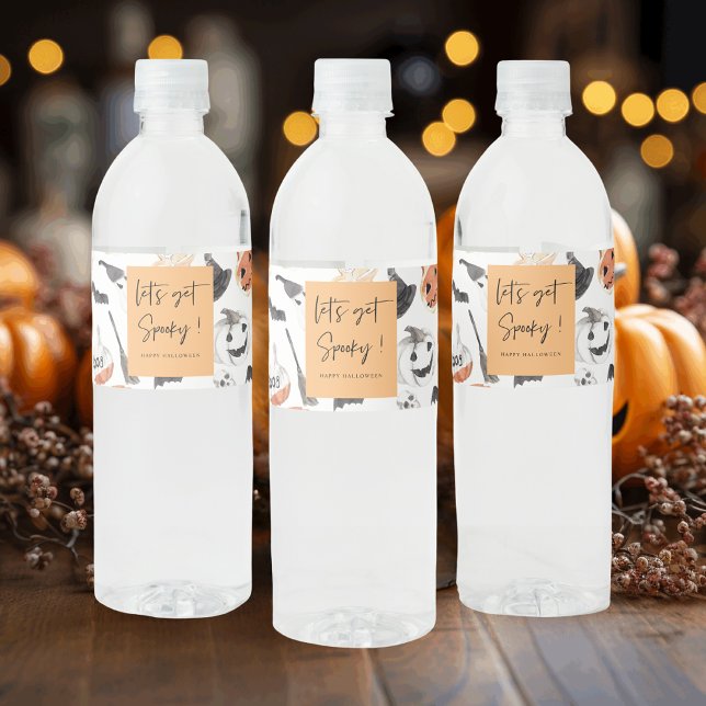 Étiquette Pour Bouteilles D'eau Soyons Éffrayants | Parti Halloween (Créateur téléchargé)