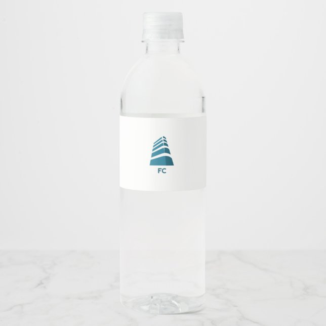 ÉTIQUETTE POUR BOUTEILLES D'EAU SPORT FC (Devant)